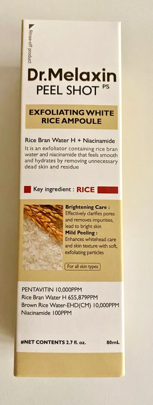 Dr. Melaxin Peel Shot Exfoliating White Rice Ampoule 80ml New Exp 09/2028